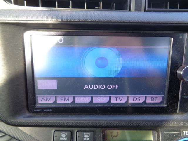 アクア Ｇ　１年走行距離無制限保証付／ワンオーナー／ナビ／ＴＶ／バックモニター／ＥＴＣ／オートライト／前方ドライブレコーダ－／ステアリングスイッチ／プッシュスタート／ＣＤ／ＤＶＤ／ＦＭラジオ／ＡＭラジオ（25枚目）