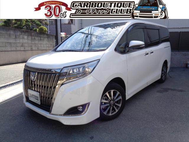 エスクァイア トヨタ ハイブリッドｇｉプレミアムパッケジブラックテーラード ワンオーナー ユーザー買取車 特別仕様車 定員７名 禁煙車 クルーズコントロール 左右ｐスライドドア ｆｒクリアランスソナー 純正ナビ 後席モニタ ｂカメラ ｔｏｙｏｔａ ｓａｆｅｔｙ