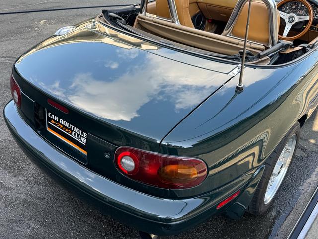 ユーノスロードスター Vスペシャル タンレザーシート 専用スカッフプレート 専用フロアマット プッシュスタート オートエグゼマフラー BBSアルミ NPG車高調 KENWOODツイーター CD/MDレシーバー ETC 記録簿13枚(28枚目)