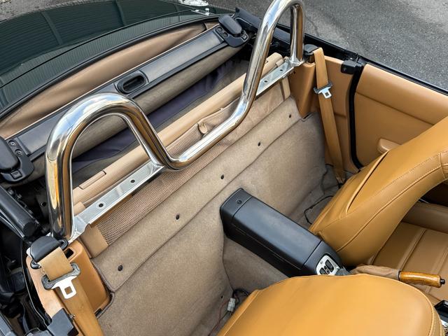 ユーノスロードスター Vスペシャル タンレザーシート 専用スカッフプレート 専用フロアマット プッシュスタート オートエグゼマフラー BBSアルミ NPG車高調 KENWOODツイーター CD/MDレシーバー ETC 記録簿13枚(41枚目)