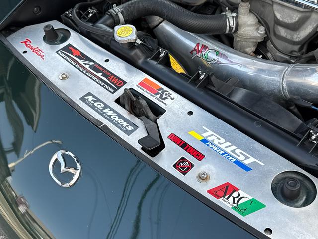 ユーノスロードスター Vスペシャル タンレザーシート 専用スカッフプレート 専用フロアマット プッシュスタート オートエグゼマフラー BBSアルミ NPG車高調 KENWOODツイーター CD/MDレシーバー ETC 記録簿13枚(78枚目)