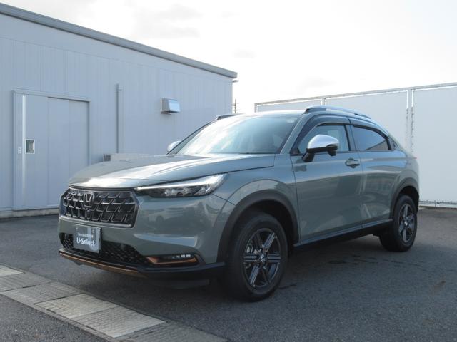 ヴェゼル e:HEVX・HuNTパッケージ ギャザズナビ Bluetooth CD・DVD再生 フルセグTV バックカメラ LEDヘッドライト 純正アルミホイール 弊社デモカー 本革巻きステアリング ホンダセンシング スマートキー(6枚目)