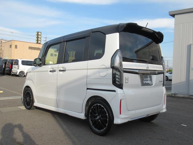 N-BOXカスタム Lターボ ギャザズナビ Bluetooth CD・DVD再生 フルセグTV バックカメラ 前後ドラレコ アドバンスドルームミラー 両側電動スライド シートヒーター 純正アルミホイール シートバックテーブル(7枚目)