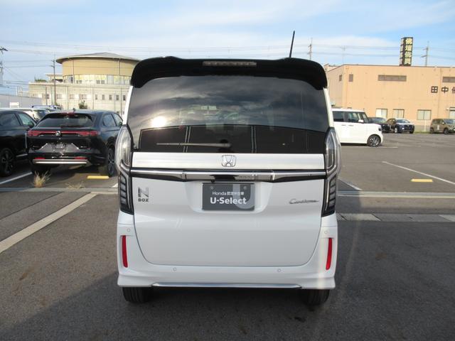 N-BOXカスタム Lターボ ギャザズナビ Bluetooth CD・DVD再生 フルセグTV バックカメラ 前後ドラレコ アドバンスドルームミラー 両側電動スライド シートヒーター 純正アルミホイール シートバックテーブル(8枚目)