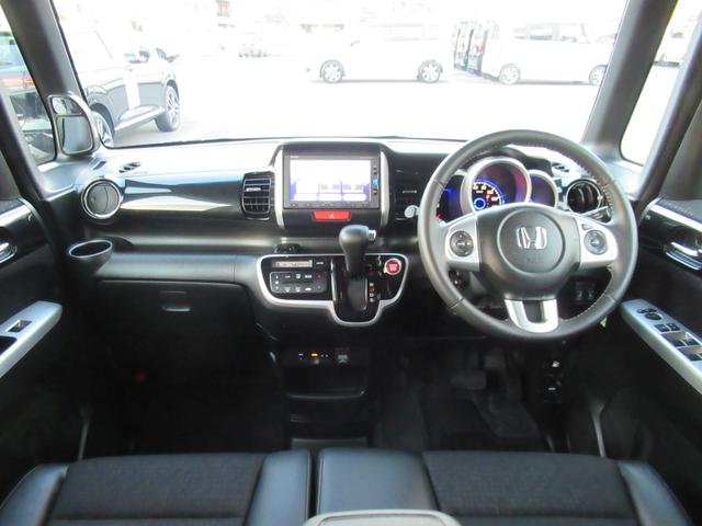 N-BOXカスタム G・ターボLパッケージ ギャザズナビ Bカメラ 前後ドラレコ 両側電動スライド HID アルミ(3枚目)