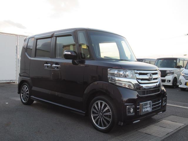 N-BOXカスタム G・ターボLパッケージ ギャザズナビ Bカメラ 前後ドラレコ 両側電動スライド HID アルミ(9枚目)