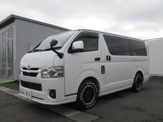 ハイエースバン スーパーＧＬダークプライムＩＩ　アルパインナビ　Ｂｌｕｅｔｏｏｔｈ　ＣＤ・ＤＶＤ再生　フルセグＴＶ　バックカメラ　前後ドラレコ　社外アルミホイール　純正アルミホイール付きスタッドレスタイヤ　ベッドキット　ＡＣ１００Ｖ電源付き（5枚目）