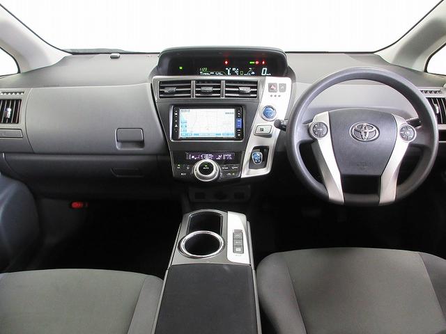 プリウスアルファ S トヨタディーラー保証1年走行距離無制限 ナビ フルセグ バックカメラ CD再生 ETC スマートキー LEDヘッドランプ 純正アルミホイール ワンオーナー(2枚目)