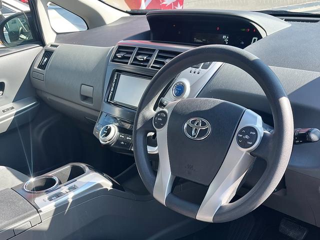 プリウスアルファ S トヨタディーラー保証1年走行距離無制限 ナビ フルセグ バックカメラ CD再生 ETC スマートキー LEDヘッドランプ 純正アルミホイール ワンオーナー(35枚目)