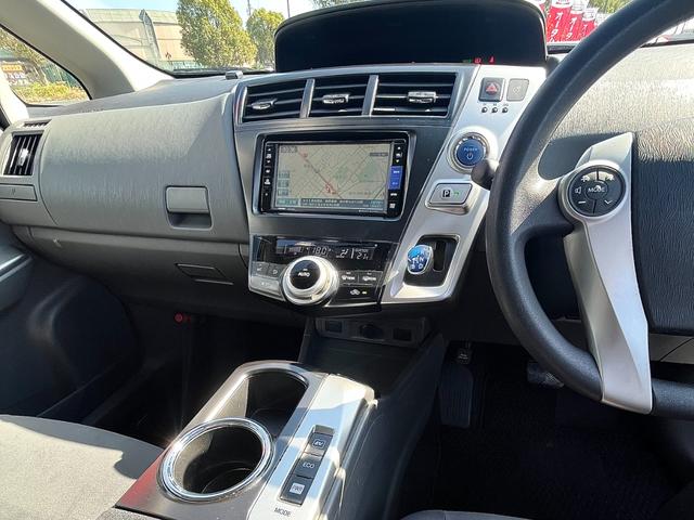 プリウスアルファ S トヨタディーラー保証1年走行距離無制限 ナビ フルセグ バックカメラ CD再生 ETC スマートキー LEDヘッドランプ 純正アルミホイール ワンオーナー(39枚目)