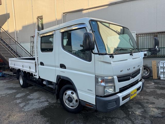 キャンター AT 2トン Wキャブ ワイドロング 荷台板張り 荷台塗装済 ナビ リアヒーター・クーラー ダブルエアコン 両側電格ミラー 乗車定員7人 ETC 8t限定中型免許 車両重量2870kg 車両総重量5255kg 荷寸335×191×38 外寸618×200×226(2枚目)