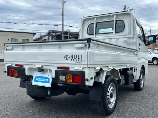 ハイゼットトラック ４ＷＤスタンダード　新品タイヤ／保証書／スマートアシスト（トヨタ・ダイハツ）／車線逸脱防止支援システム／ＥＢＤ付ＡＢＳ／横滑り防止装置／パワーウインドウ／エンジンスタートボタン／パワーステアリング／オートライト　４ＷＤ（3枚目）