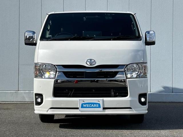 ハイエースバン ロングスーパーＧＬダークプライム２　社外エアロ／保証書／ディスプレイオーディオ１１インチ／フリップダウンモニター　社外　１２．８インチ／デジタルインナーミラー／トヨタセーフティセンス／両側電動スライドドア　衝突被害軽減システム　ドラレコ（43枚目）