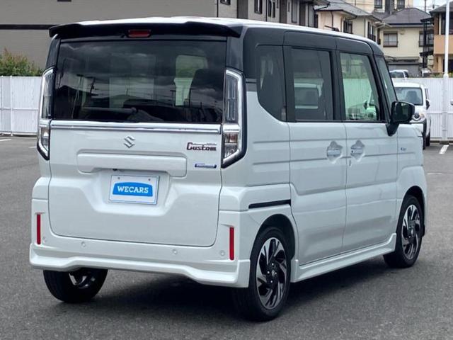 スペーシアカスタム ハイブリッドＸＳターボ　保証書／純正　９インチ　メモリーナビ／セーフティサポート（スズキ）／両側電動スライドドア／シートヒーター　前席／全方位モニター／車線逸脱防止支援システム／ヘッドランプ　ＬＥＤ　ターボ　全周囲カメラ（3枚目）