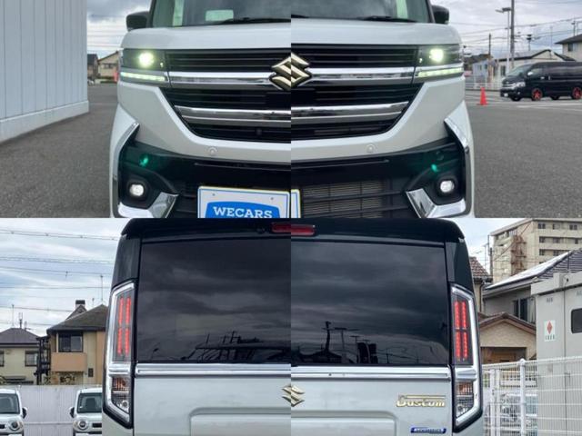 スペーシアカスタム ハイブリッドＸＳターボ　新品タイヤ／保証書／純正　９インチ　ＳＤナビ／セーフティサポート（スズキ）／両側電動スライドドア／シートヒーター　前席／全方位モニター用カメラ／車線逸脱防止支援システム／シート　ハーフレザー　ターボ（55枚目）