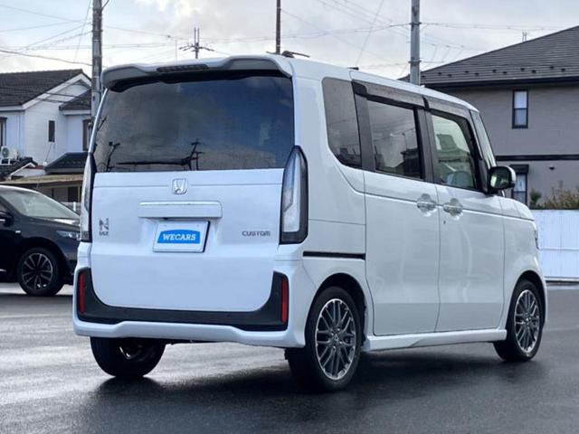 Ｎ－ＢＯＸカスタム ターボ　新品タイヤ／保証書／純正　９インチ　ナビ／ホンダセンシング／両側電動スライドドア／シートヒーター　前席／車線逸脱防止支援システム／シート　ハーフレザー／ドライブレコーダー　純正　衝突被害軽減システム（3枚目）