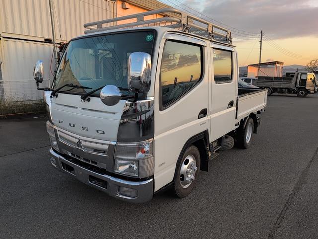 キャンター Ｗキャブ全低床　２トン積載！　Ｗキャブ！　トラック　低床！　ディーゼルターボ！　全長４６９０　幅１６９０　荷台寸法２１００　１６００　６ＡＴ！　三方開き！（9枚目）