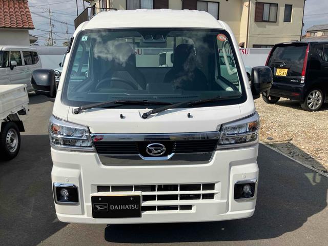 ハイゼットトラック ジャンボエクストラ　軽トラック　ＣＶＴ　衝突被害軽減システム　スマートキー　アイドリングストップ　電動格納ミラー　オートライト　ＥＳＣ　エアコン　パワーステアリング　パワーウィンドウ　運転席エアバッグ　助手席エアバッグ（2枚目）