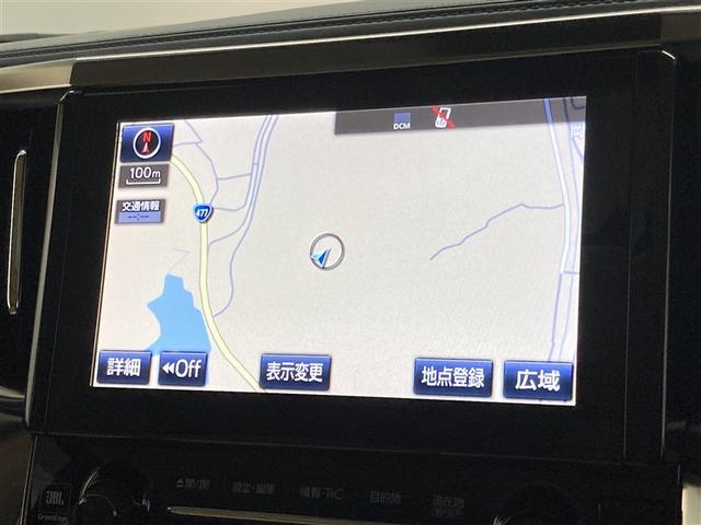 アルファード ３．５ＧＦ　革シート　サンルーフ　４ＷＤ　フルセグ　メモリーナビ　ＤＶＤ再生　ミュージックプレイヤー接続可　後席モニター　バックカメラ　衝突被害軽減システム　ＥＴＣ　ドラレコ　両側電動スライド　ＬＥＤヘッドランプ（4枚目）
