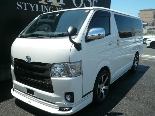 ハイエースバン トヨタ スーパーｇｌ ダークプライム マルチトランスポータータイプ１ １８ａｗ ｌｄ 外ショック ｓｄナビ ｂモニターモデリスタスポイラー ｌｅｄヘット 両側ｐｗスライド１オーナー禁煙車の中古車詳細 中古車検索ならkurutown クルタウン