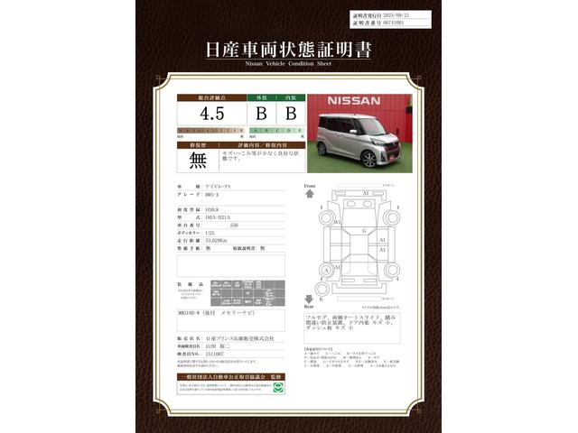 車両状態評価書
