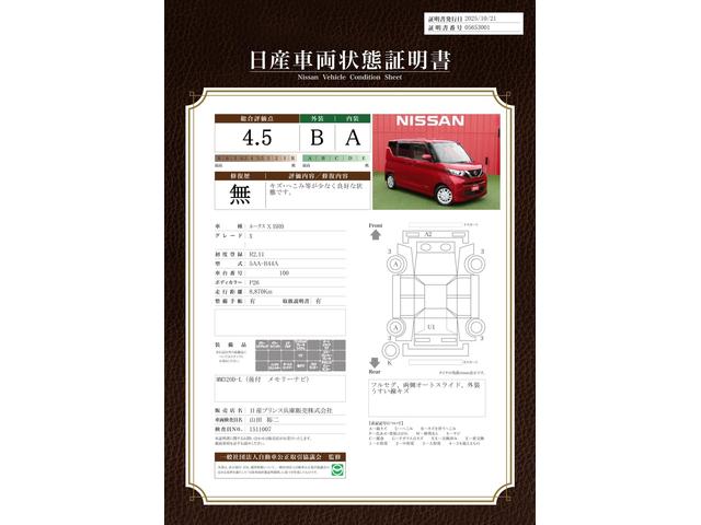 車両状態評価書