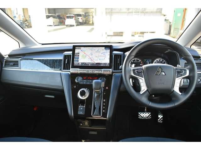 デリカD:5 シャモニー 11型ナビゲーション ETC2.0 ドライブレコー アイドリングS アクティブクルーズコントロール イモビ 衝突被害軽減装置 Bモニター サイドカメラ ETC 助手席エアバッグ 地デジTV 4WD(12枚目)