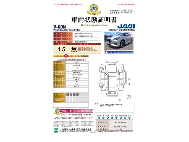 車両状態評価書