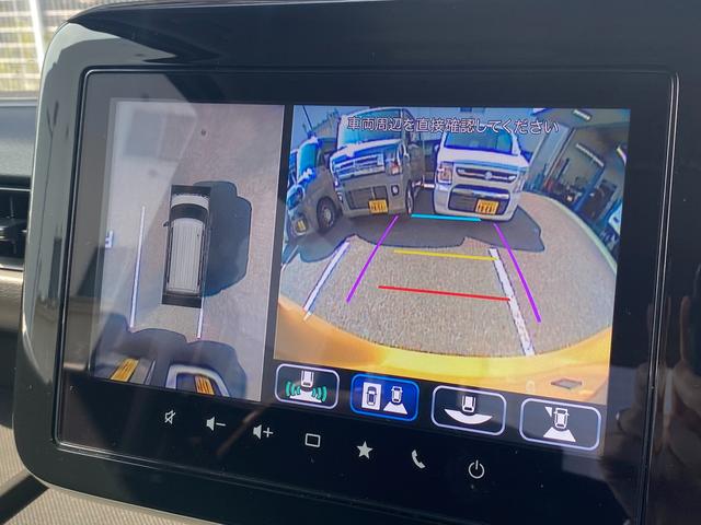 スペーシア ギア　ＨＹＢＲＩＤ　ＸＺ　全方位モニター付メモリーナビゲーション／電動パーキングブレーキ／サーキュレーター／運転席・助手席シートヒーター／後席両側パワースライドドア／　オートライト　スズキセーフティーサポート（4枚目）