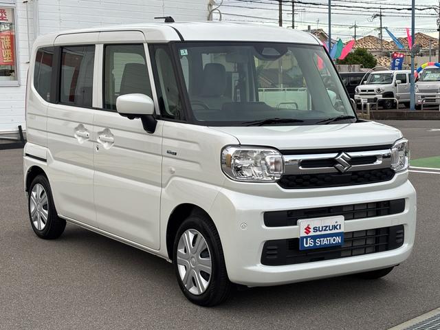 スペーシア ＨＹＢＲＩＤ　Ｘ　全方位カメラナビ／メーカー保証　電動スライドドア／助手席アンダーボックス／電動格納ミラー／プッシュスタート／シートヒーター／前後誤発進抑制システム／リヤパーキングセンサー／アイドリングストップ／横滑り防止機能／フロアマット（3枚目）