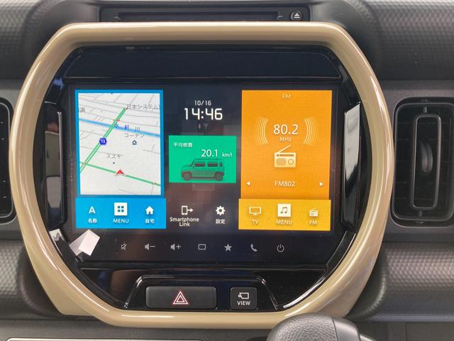 ハスラー ＨＹＢＲＩＤ　Ｇ　３型　　デモカー使用車　全方位ナビ　ＡＣＣ　デュアルカメラブレーキサポート（前後衝突軽減ブレーキ）　全方位モニター付きメモリーナビゲーション（Ｂｌｕｅｔｏｏｔｈ対応）　ＬＥＤヘッドライト　ステアリングオーディオスイッチ　シートヒーター　ＡＣＣ（6枚目）