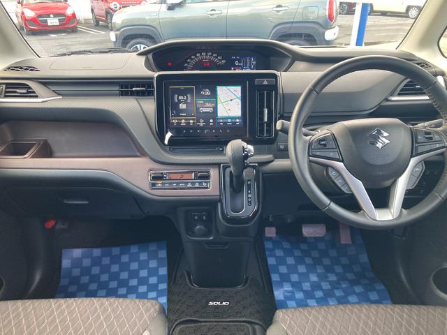 ソリオバンディット バンディット　ＨＹＢＲＩＤ　ＭＶ　２型　　全方位ナビ　ＥＴＣ　デュアルカメラブレーキサポート（前後衝突軽減ブレーキ）　全方位モニター付メモリーナビゲーション（Ｂｌｕｅｔｏｏｔｈ対応）　ＥＴＣ　ＬＥＤヘッドライト　後席両側パワースライドドア　シートヒーター　ＡＣＣ（4枚目）