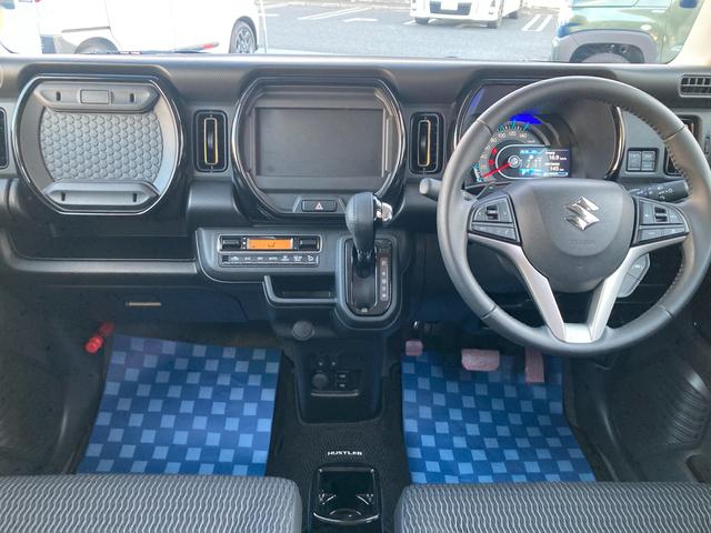 ハスラー ＨＹＢＲＩＤ　Ｘターボ　３型　　　デモカー使用車　ＡＣＣ　デュアルカメラブレーキサポート（前後衝突軽減ブレーキ）　ＬＥＤヘッドライト　フォグランプ　オートライト　オートエアコン　シートヒーター　アダプティブクルーズコントロール　アルミホイール（4枚目）