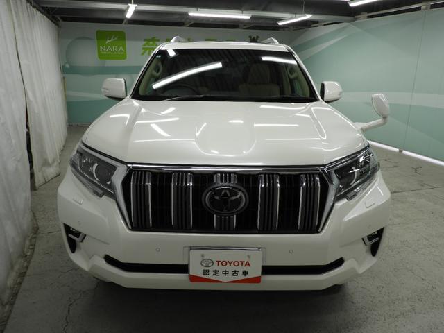 ランドクルーザープラド ＴＸ　Ｌパッケージ　９インチメモリナビ＋バックガイドモニター＋ＥＴＣ＋ドライブレコーダー＋サンルーフ＋本革シート＋シートヒーター＋スマートキー＋ワンオーナー（3枚目）