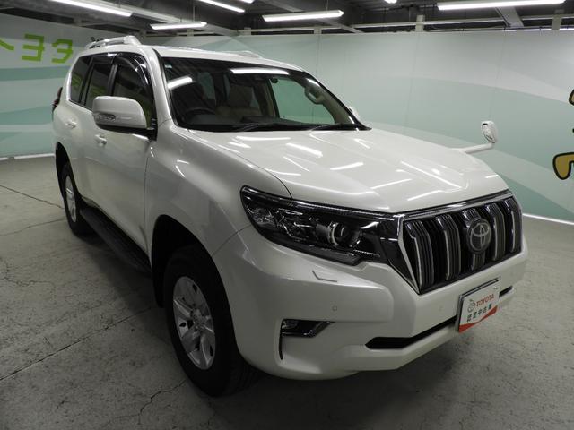 ランドクルーザープラド ＴＸ　Ｌパッケージ　９インチメモリナビ＋バックガイドモニター＋ＥＴＣ＋ドライブレコーダー＋サンルーフ＋本革シート＋シートヒーター＋スマートキー＋ワンオーナー（4枚目）