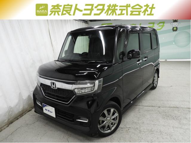N-BOXカスタム G・Lターボホンダセンシング メモリナビ+バックモニター+ETC+ドライブレコーダー+合成皮革シート+両側パワースライドドア+スマートキー+ワンオーナー(2枚目)