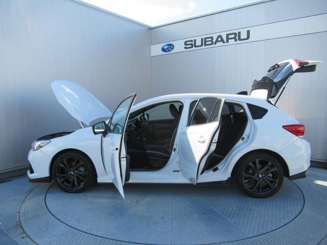 インプレッサスポーツ STIスポーツ アイサイト搭載車 アイサイトセイフティプラス 8インチメモリーナビゲーション ナビ連動ETC 前後録画型ドラレコ ステアリング連動バックカメラ スバルリヤビークルディテクション サイドビューモニター フロントカメラ(59枚目)