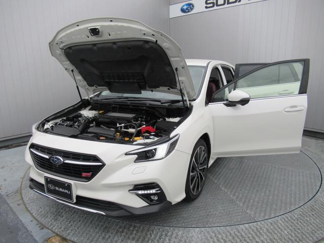 レヴォーグ STIスポーツ EX アイサイトX搭載車 スマートリヤビューミラー ZF製電子制御ダンパー ドライブモードセレクト STIロゴ入り大型マフラーカッター レッドステッチ入りボルドー色本革スポーツシート(61枚目)