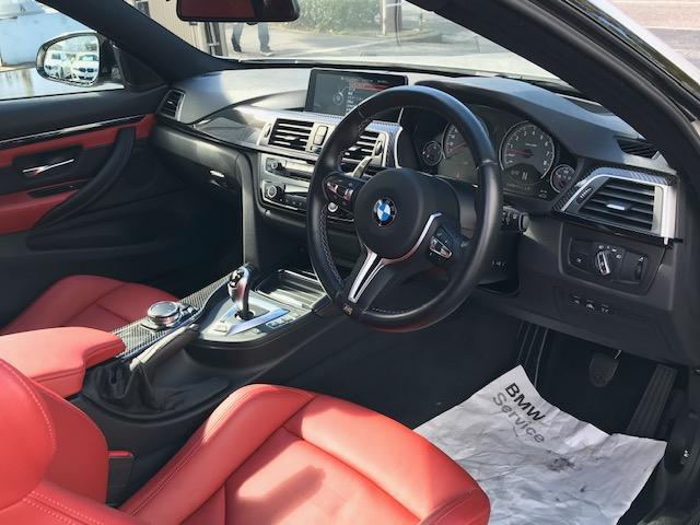 M4クーペ コンペティション サキールオレンジレザー アダプティブMサスペンション 専用20インチアルミ LEDヘッドライト レーンチェンジウォーニング 純正HDDナビ地デジ カーボンルーフ 軽量化シート F82(13枚目)