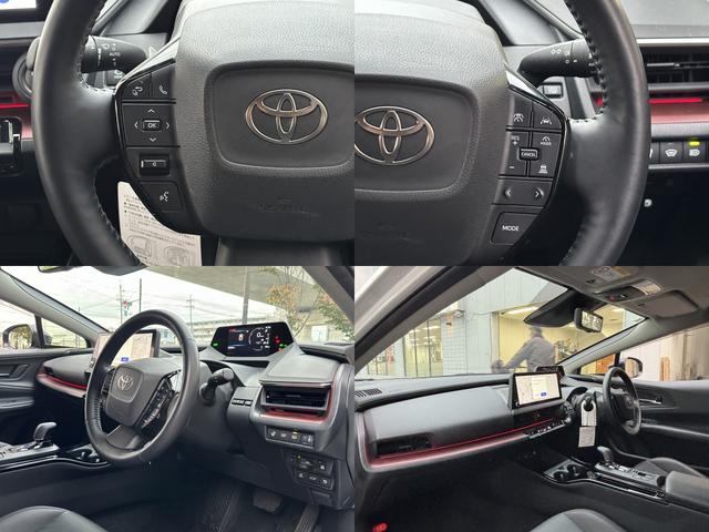 プリウス Ｚ　ユーザー買取　デジタルインナーミラー　レッド加飾付き合皮スポーティーシート　パワーバックドア　パノラミックビューモニター　トヨタセーフティセンス　シートヒーター（8枚目）