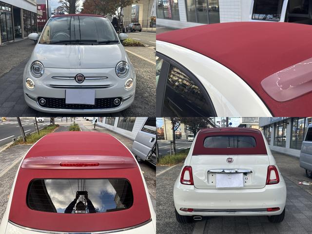 ５００Ｃ ツインエア　ドルチェヴィータ　ユーザー買取　ソフトトップ　幌赤　白黒ハーフレザーシート　ディスプレイオーディオ　パドルシフト　クルーズコントロール　ＥＴＣ　スペアスマートキー（8枚目）