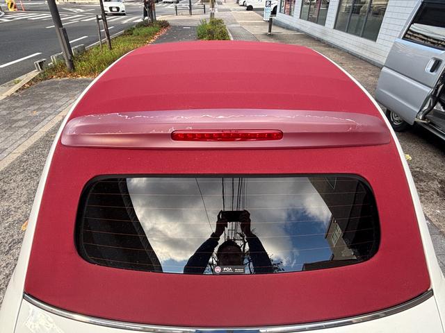 ５００Ｃ ツインエア　ドルチェヴィータ　ユーザー買取　ソフトトップ　幌赤　白黒ハーフレザーシート　ディスプレイオーディオ　パドルシフト　クルーズコントロール　ＥＴＣ　スペアスマートキー（24枚目）
