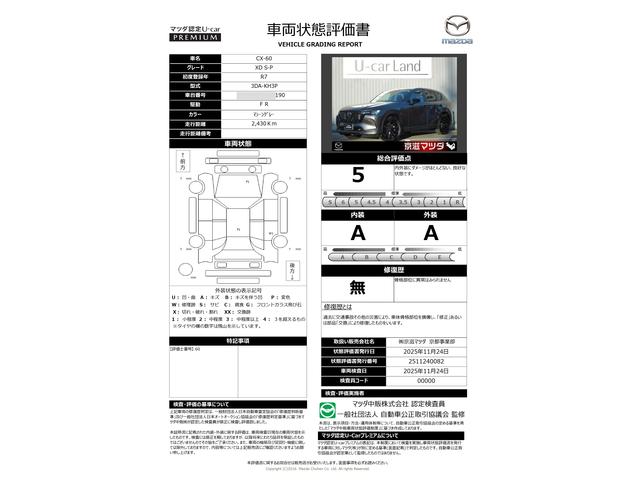 車両状態評価書