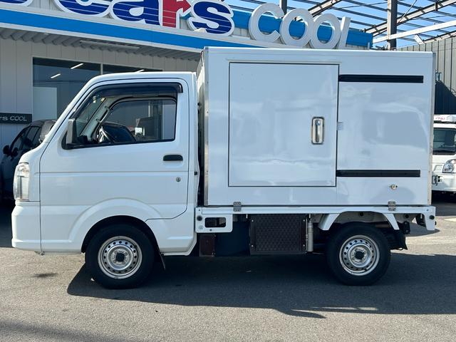 キャリイトラック 冷凍　冷蔵車　－２０℃設定　低温　ＡＴ　サーモキング製　片側スライド付　両側９０度ストッパー付　荷台カーテン付　木スノコ　キーレスキー　１コンプ（6枚目）