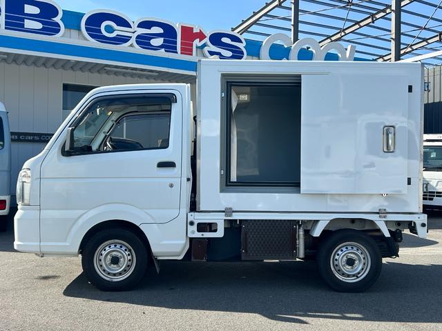 キャリイトラック 冷凍　冷蔵車　－２０℃設定　低温　ＡＴ　サーモキング製　片側スライド付　両側９０度ストッパー付　荷台カーテン付　木スノコ　キーレスキー　１コンプ（7枚目）
