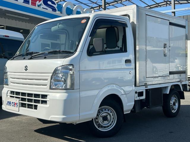キャリイトラック 冷蔵 冷凍車 サーモキング製 ‐5℃設定 中温 AT ナビ ETC 集中ドアロック 片側スライド 木製スノコ 1コンプ(2枚目)