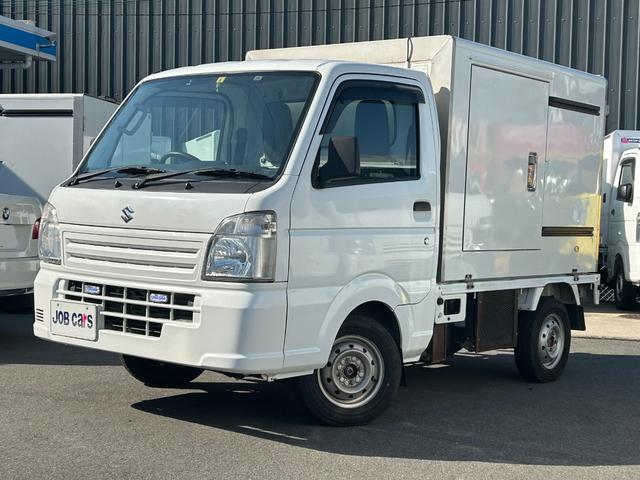 キャリイトラック 冷凍 冷蔵車 サーモキング製 -20℃設定 低温 AT 4WD ETC バックカメラ 室内灯 キーレス パワーウィンドウ 片側スライド 両側90度ストッパー付 荷室カーテン 木製スノコ(2枚目)