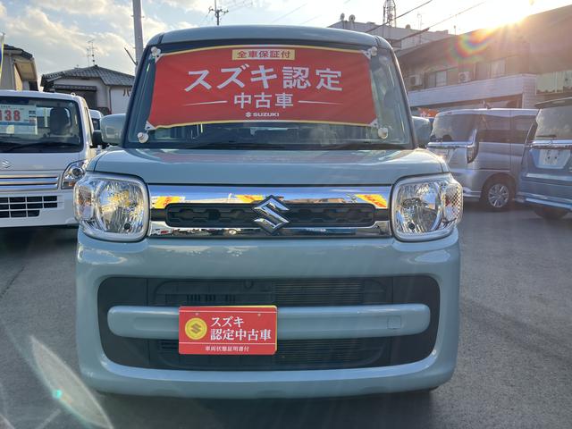 スペーシア ＨＹＢＲＩＤ　Ｘ　全方位カメラ付きナビゲーション・ＥＴＣ　衝突被害軽減ブレーキ・後退時ブレーキサポート・パワースライドドア・フルオートエアコン・ＵＳＢ給電・シートヒーター・キーレスプッシュスタート・ステアリングオーディオスイッチ（2枚目）