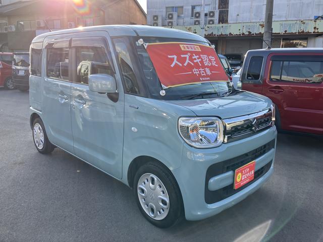 スペーシア ＨＹＢＲＩＤ　Ｘ　全方位カメラ付きナビゲーション・ＥＴＣ　衝突被害軽減ブレーキ・後退時ブレーキサポート・パワースライドドア・フルオートエアコン・ＵＳＢ給電・シートヒーター・キーレスプッシュスタート・ステアリングオーディオスイッチ（6枚目）