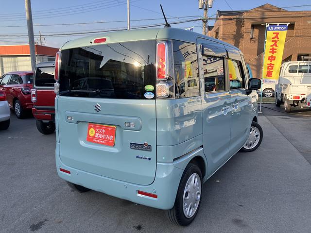 スペーシア ＨＹＢＲＩＤ　Ｘ　全方位カメラ付きナビゲーション・ＥＴＣ　衝突被害軽減ブレーキ・後退時ブレーキサポート・パワースライドドア・フルオートエアコン・ＵＳＢ給電・シートヒーター・キーレスプッシュスタート・ステアリングオーディオスイッチ（8枚目）